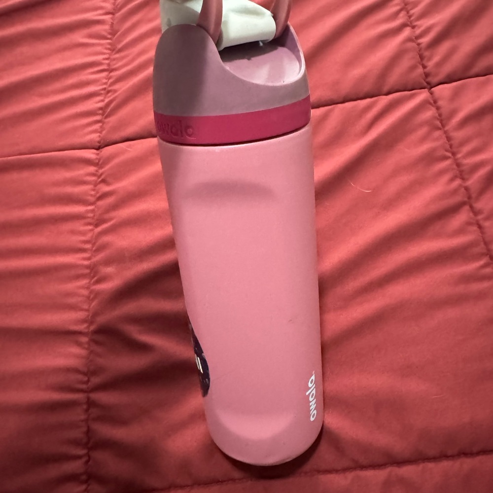 Owala Pink Travel Mug with extra lids